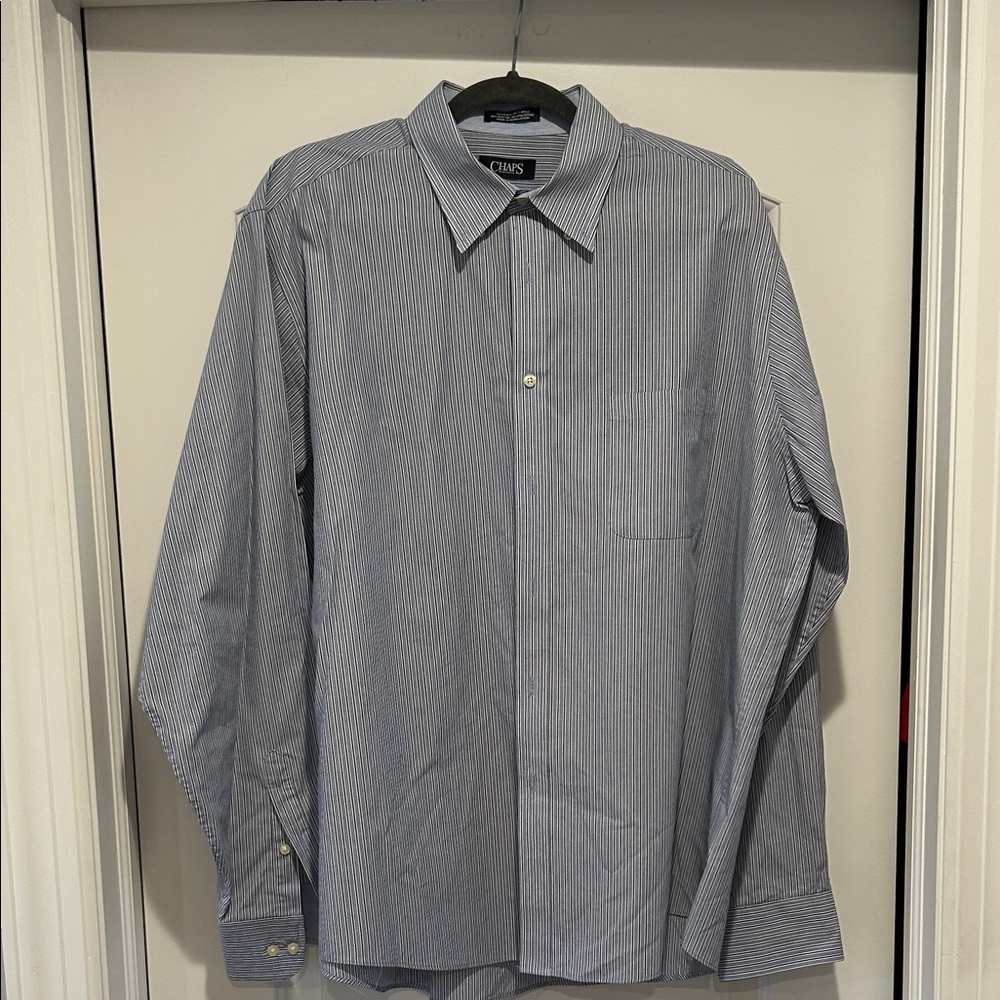 Chaps Men's Classic Blue Pinstripe Shirt